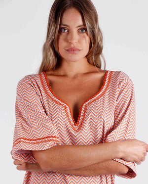 Camicia da notte vestitino donna estivo Admas 51563 arancione