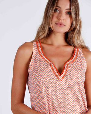 Camicia da notte vestitino donna estivo Admas 51564 arancione