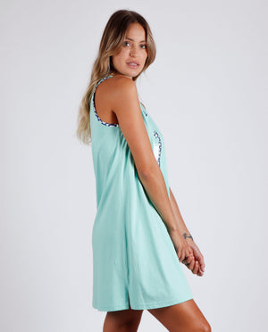Camicia da notte vestitino donna estivo Admas 51584 acqua marina