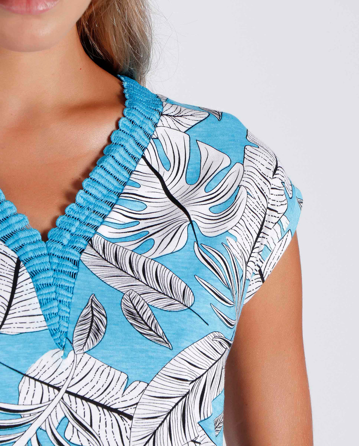 Abitino donna estivo Admas 51587 azul cotone