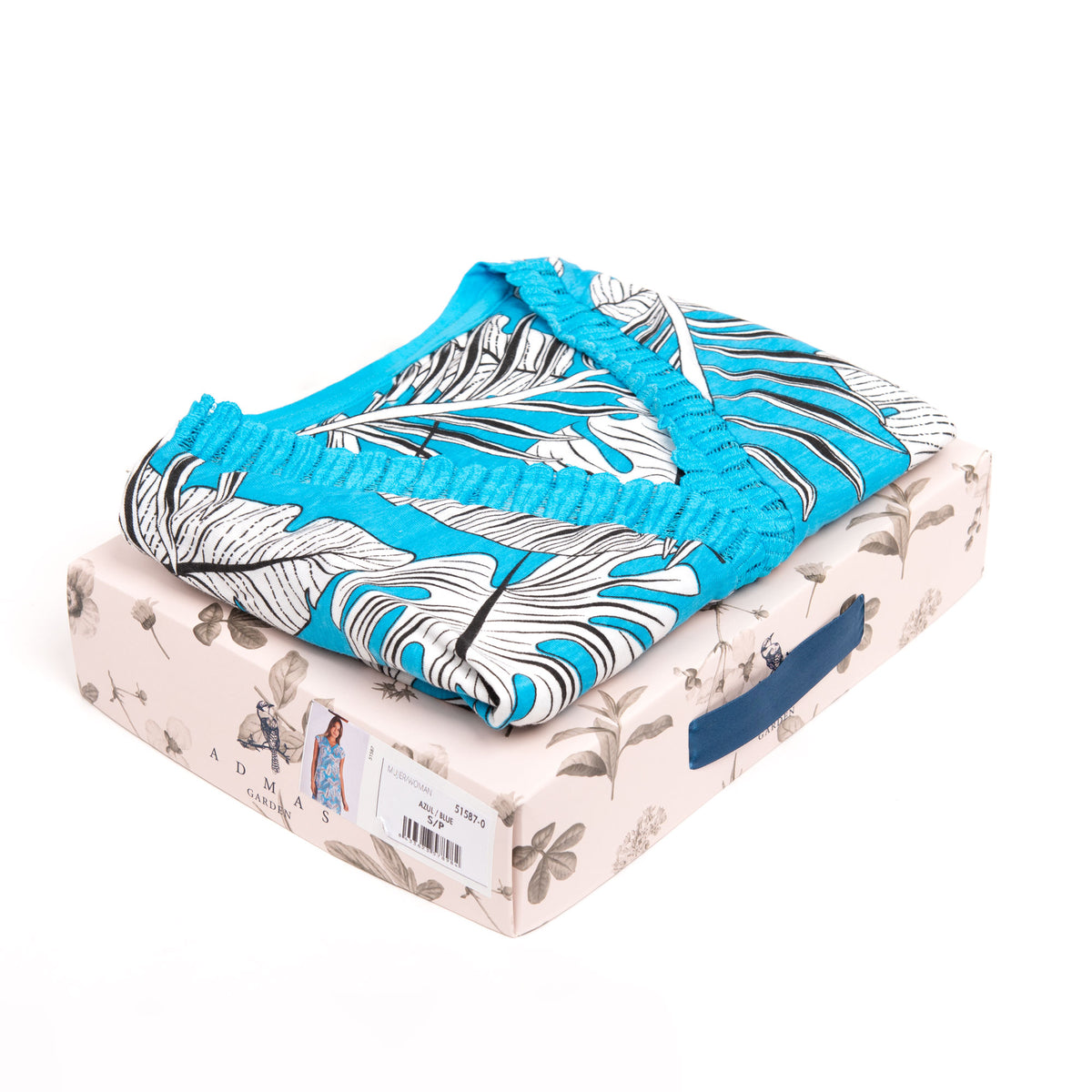 Abitino donna estivo Admas 51587 azul cotone
