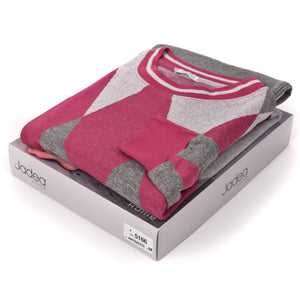 Pigiama donna invernale rombi Jadea 5166 antracite