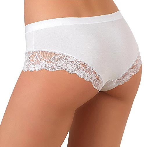 Slip donna vita bassa Jadea 522 cotone e pizzo 3 pz