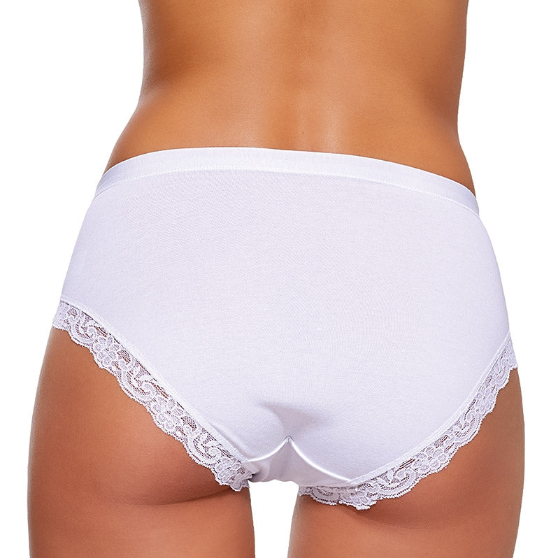 Slip donna midi Jadea 532 in cotone modal e pizzo 3 pezzi
