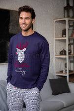 Pigiama uomo Admas 54051 invernale caldo cotone