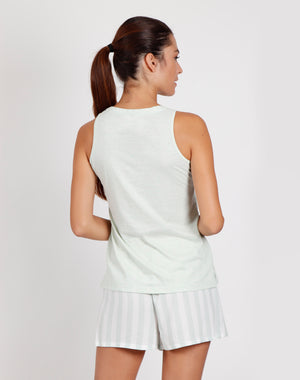 Pigiama donna corto Admas 54193 verde acqua