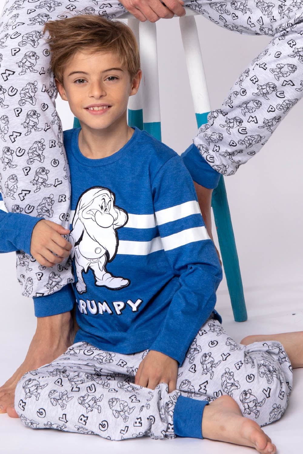 Pigiama bimbo Disney 54241 azzurro stampa caldo cotone