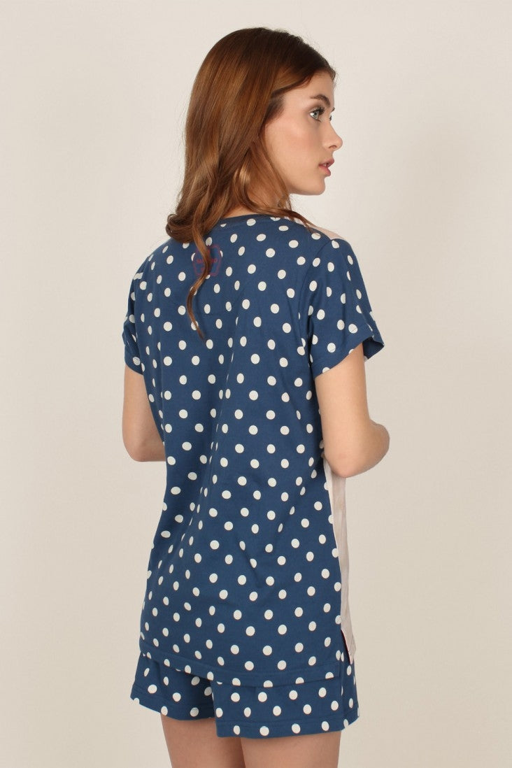 Pigiama donna Santoro Gorjuss 54445 estivo a pois in 100% cotone