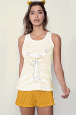 Pigiama donna Santoro felines 54485 estivo in cotone