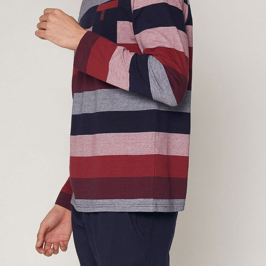 Pigiama uomo Admas 54763 bordeaux caldo cotone
