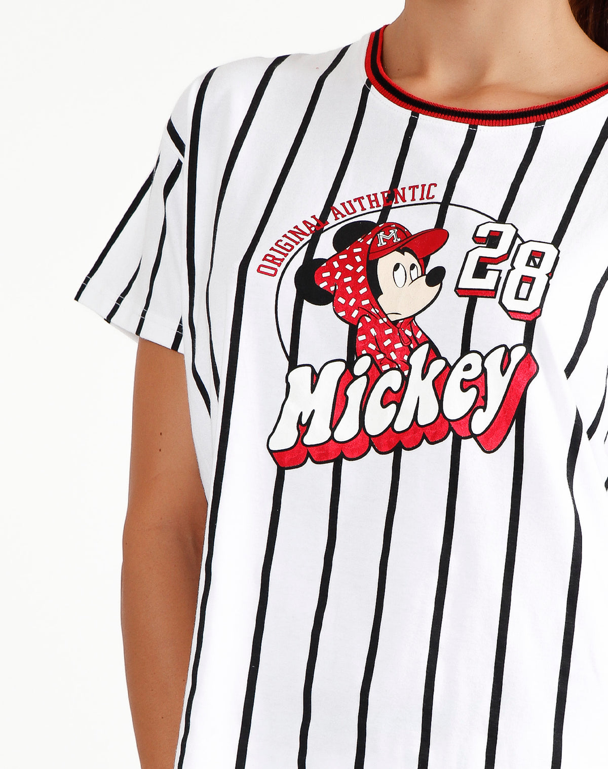 Pigiama donna corto Disney 55084 mezza manica bianco