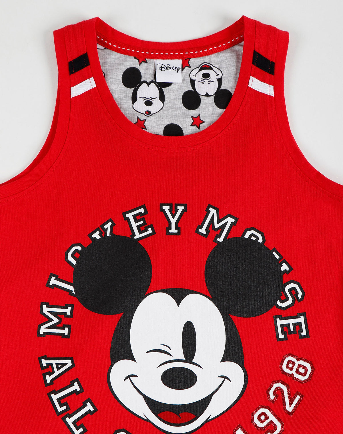 Pigiama bimba Disney 55097 canotta topolino rosso corto
