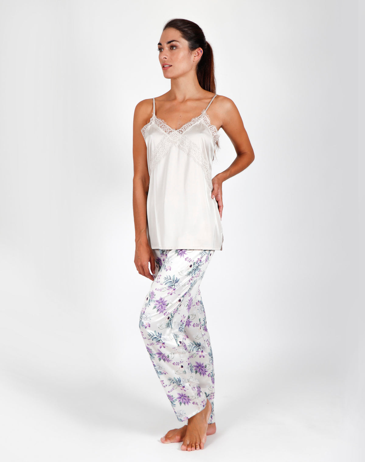 Pigiama donna Admas 55113 lungo stampato