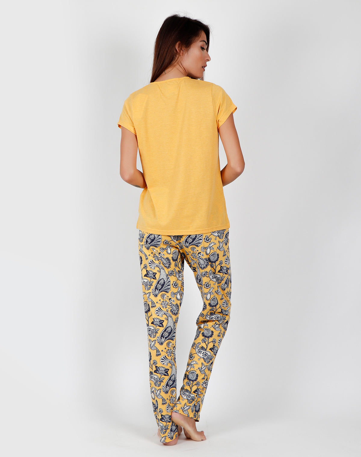 Pigiama donna Admas 55115 fantasia giallo