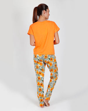 Pigiama donna Admas 55136 lungo arancione