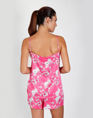 Pigiama donna corto Admas 55147 fucsia stampato