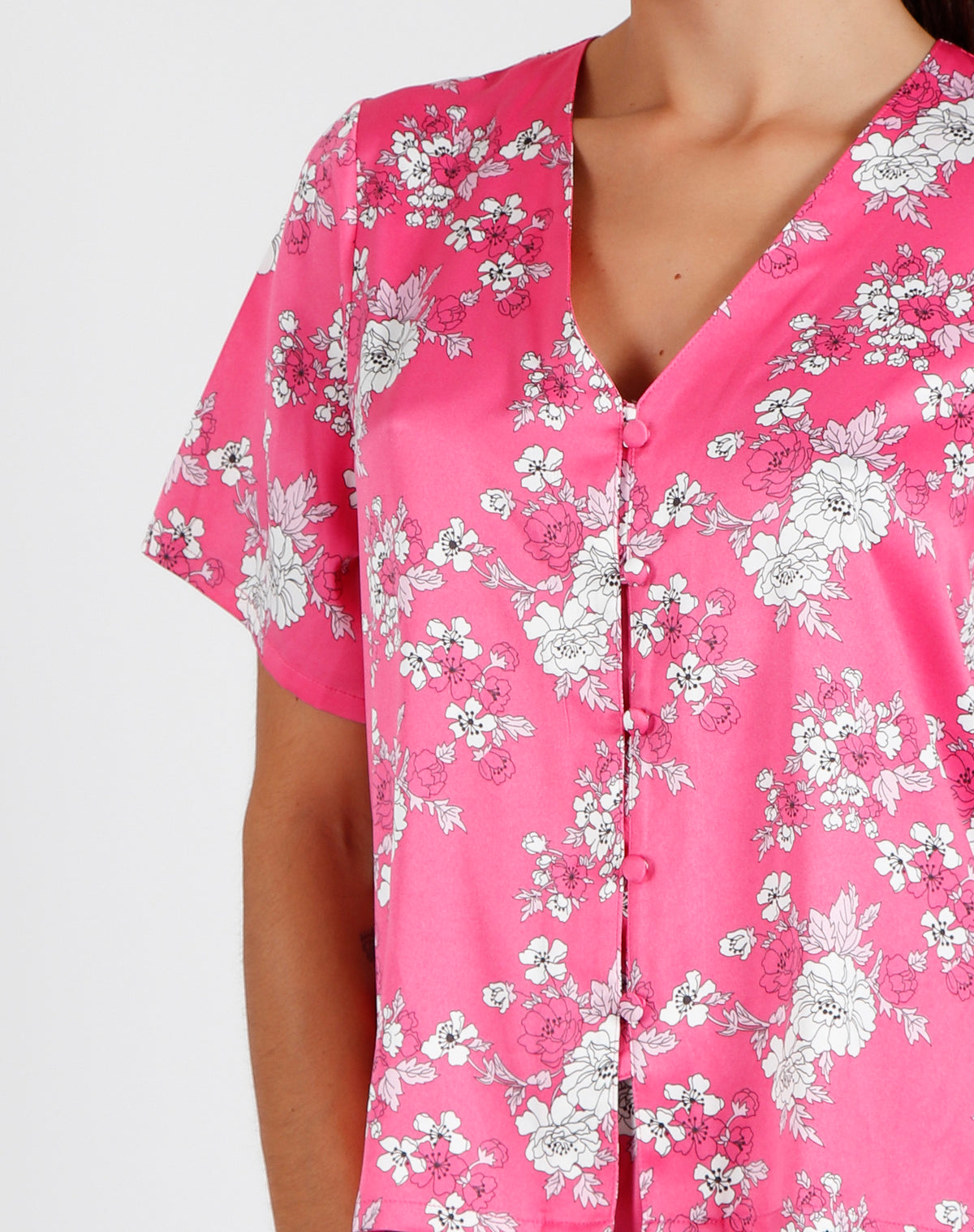 Pigiama donna Admas 55148 lungo fucsia