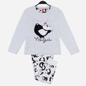 Pigiama bambina caldo cotone Admas 55207 panda