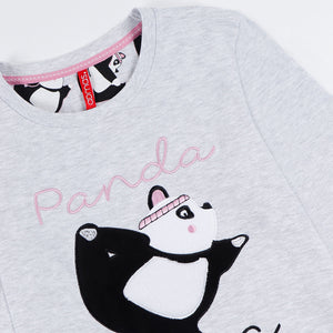 Pigiama bambina caldo cotone Admas 55207 panda