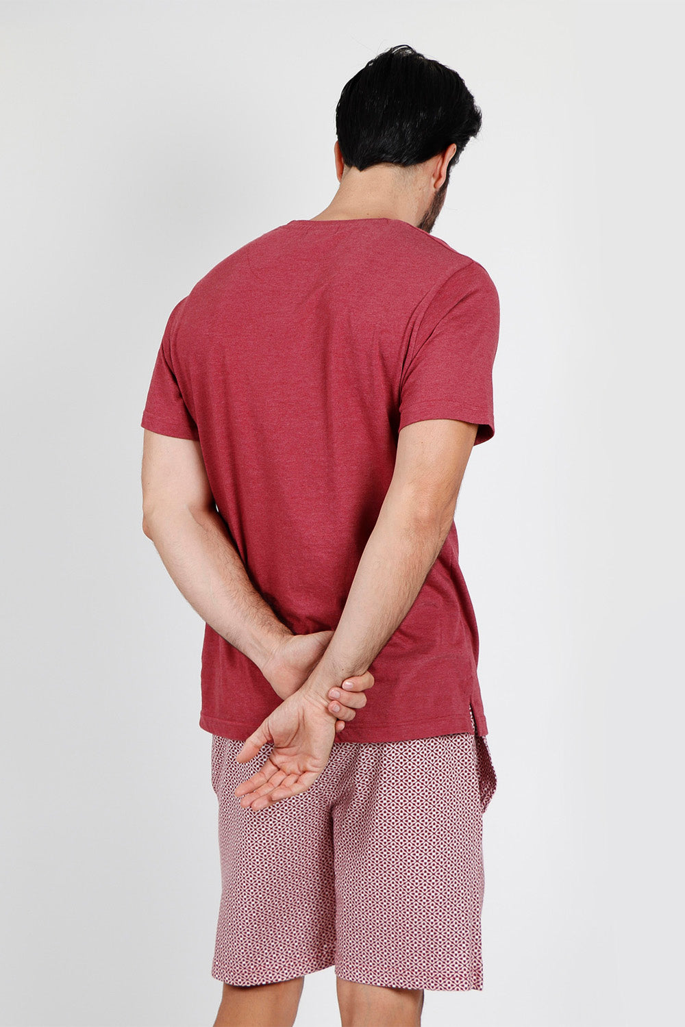 Pigiama uomo corto Admas 55286 bordeaux