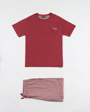 Pigiama uomo corto Admas 55286 bordeaux