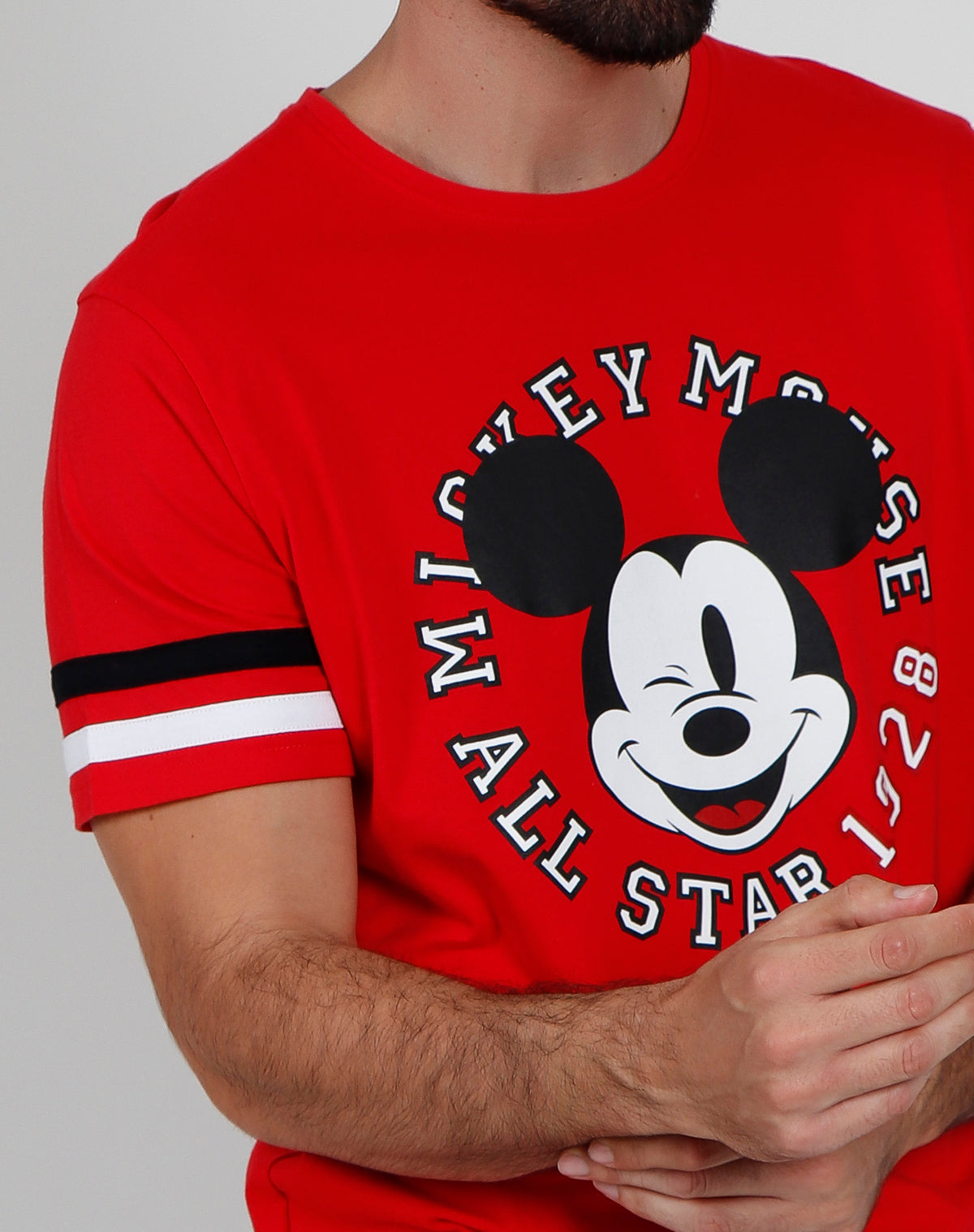 Pigiama uomo corto Disney 55401 topolino rosso cotone