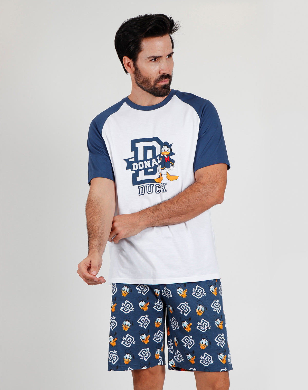 Pigiama uomo corto Disney 55406 paperino blu cotone