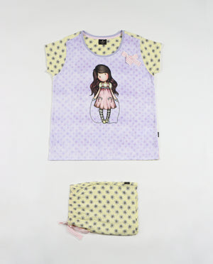 Pigiama donna corto Santoro Gorjuss 55514 malva