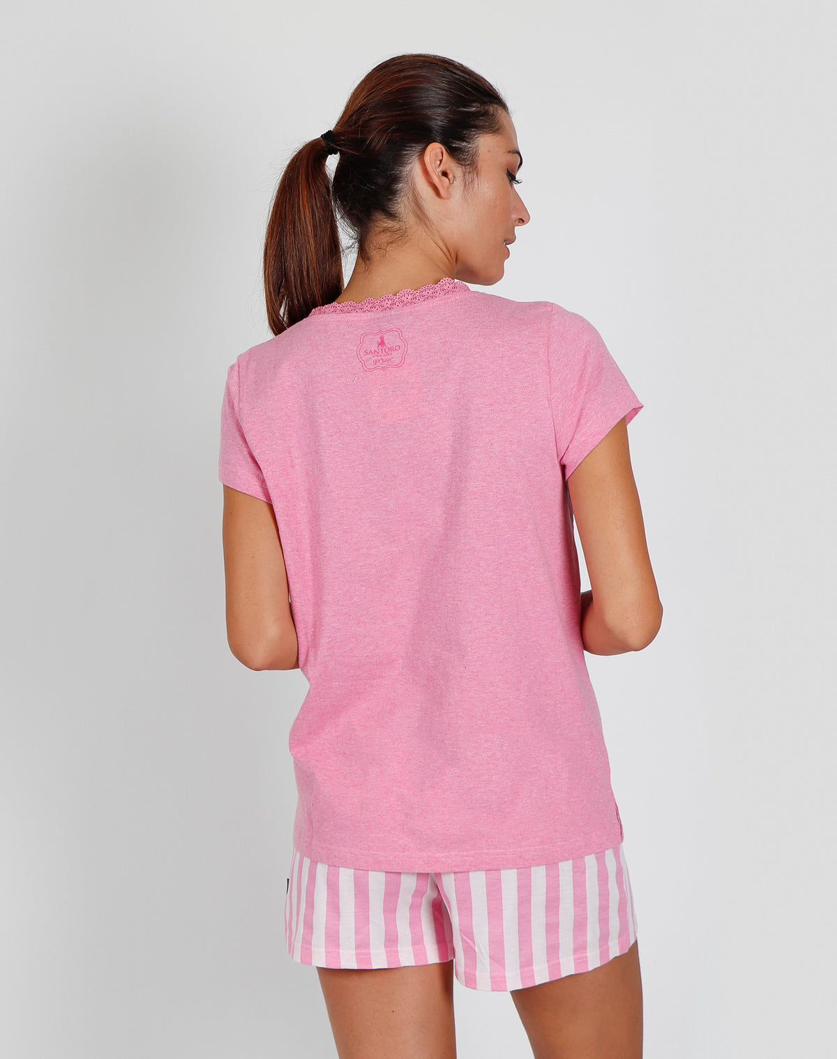 Pigiama donna corto Santoro Gorjuss 55523 rosa