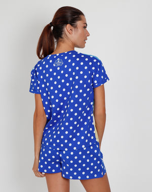 Pigiama donna corto Santoro Gorjuss 55524 azzurro