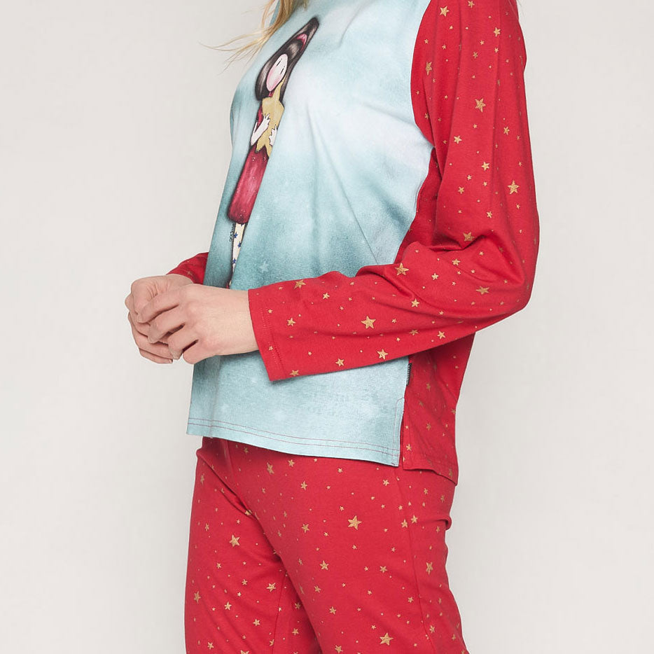 Pigiama donna Santoro Gorjuss 55530 con stelline