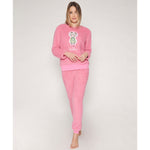 Pigiama donna Santoro Gorjuss 55534 pile sherpa rosa