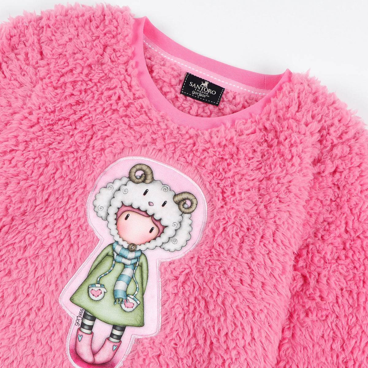Pigiama bambina Santoro Gorjuss 55595 pile sherpa rosa