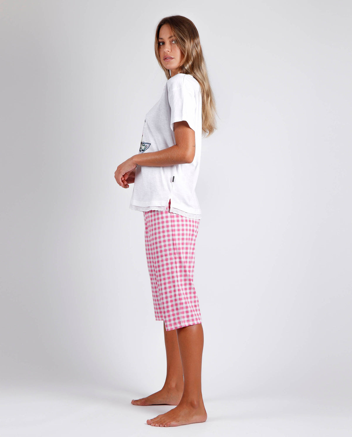 Pigiama donna estivo Santoro Gorjuss 55604 cotone rosa