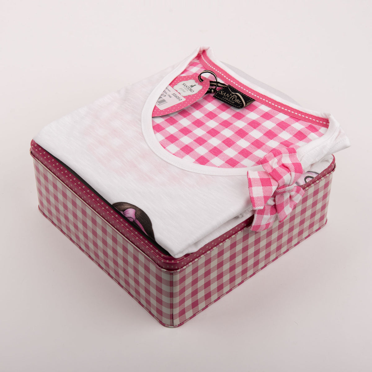 Pigiama donna canotta corto estivo Santoro Gorjuss 55605 cotone rosa