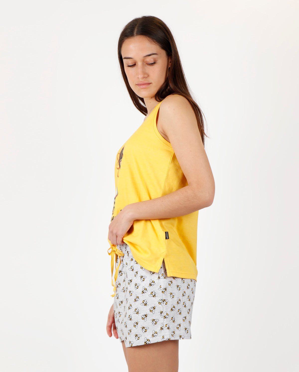 Pigiama donna Santoro Gorjuss 55618 cotone giallo ape