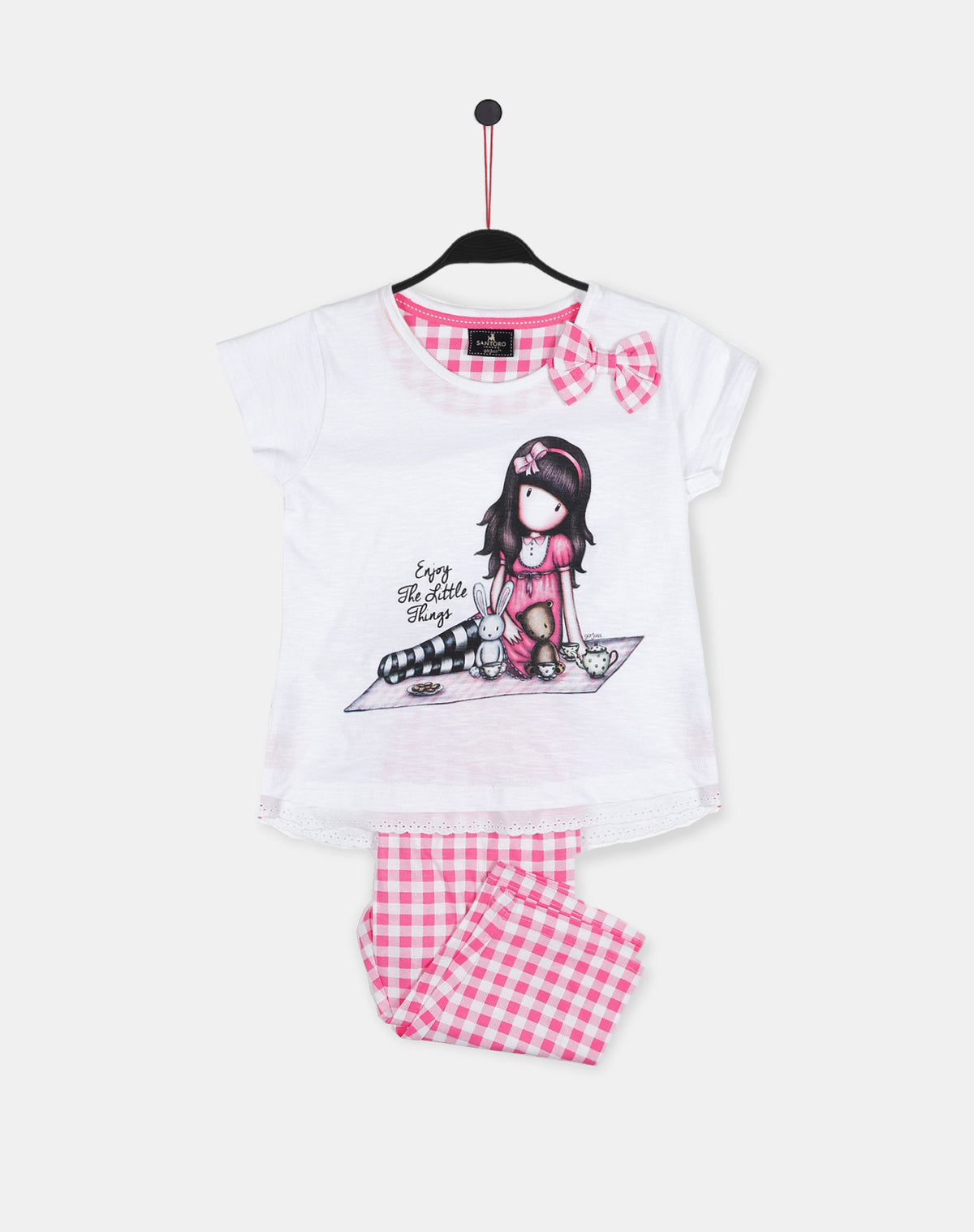 Pigiama bambina estivo Santoro Gorjuss 55620 rosa