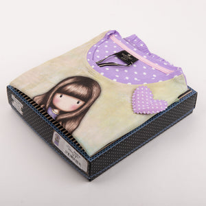 Pigiama bambina corto Santoro Gorjuss 55623 cotone lilla pois