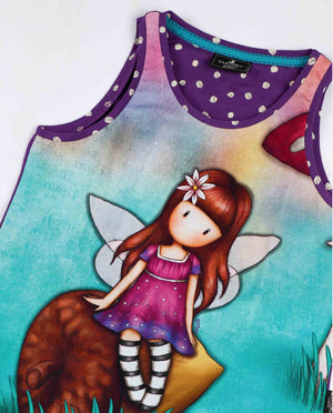 Pigiama bambina corto spalla larga Santoro Gorjuss 55628 viola
