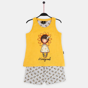 Pigiama bambina Santoro Gorjuss 55634 cotone giallo ape