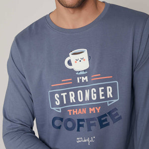 Pigiama uomo caldo cotone Mr. Wonderful 55694 tazza