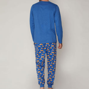 Pigiama uomo caldo cotone Mr. Wonderful 55713 con orso