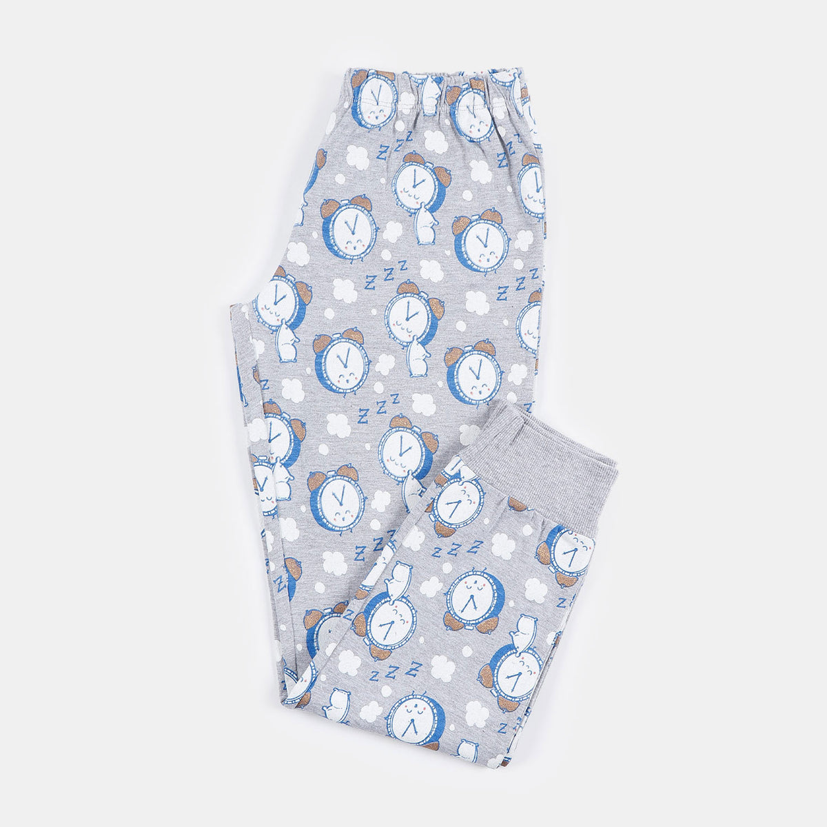Pigiama bimba caldo cotone sveglia grigio Mr. Wonderful 55743