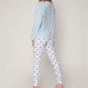 Pigiama Admas 55808 donna caldo cotone interlock pinguino