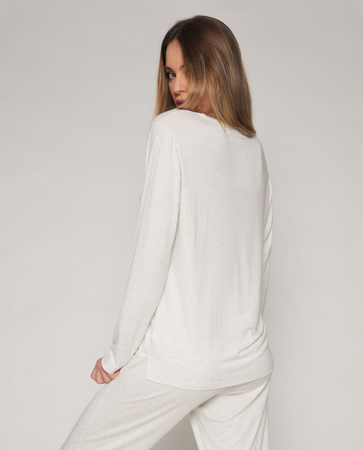 Pigiama donna grigio sfumato morbido modal Admas 55820