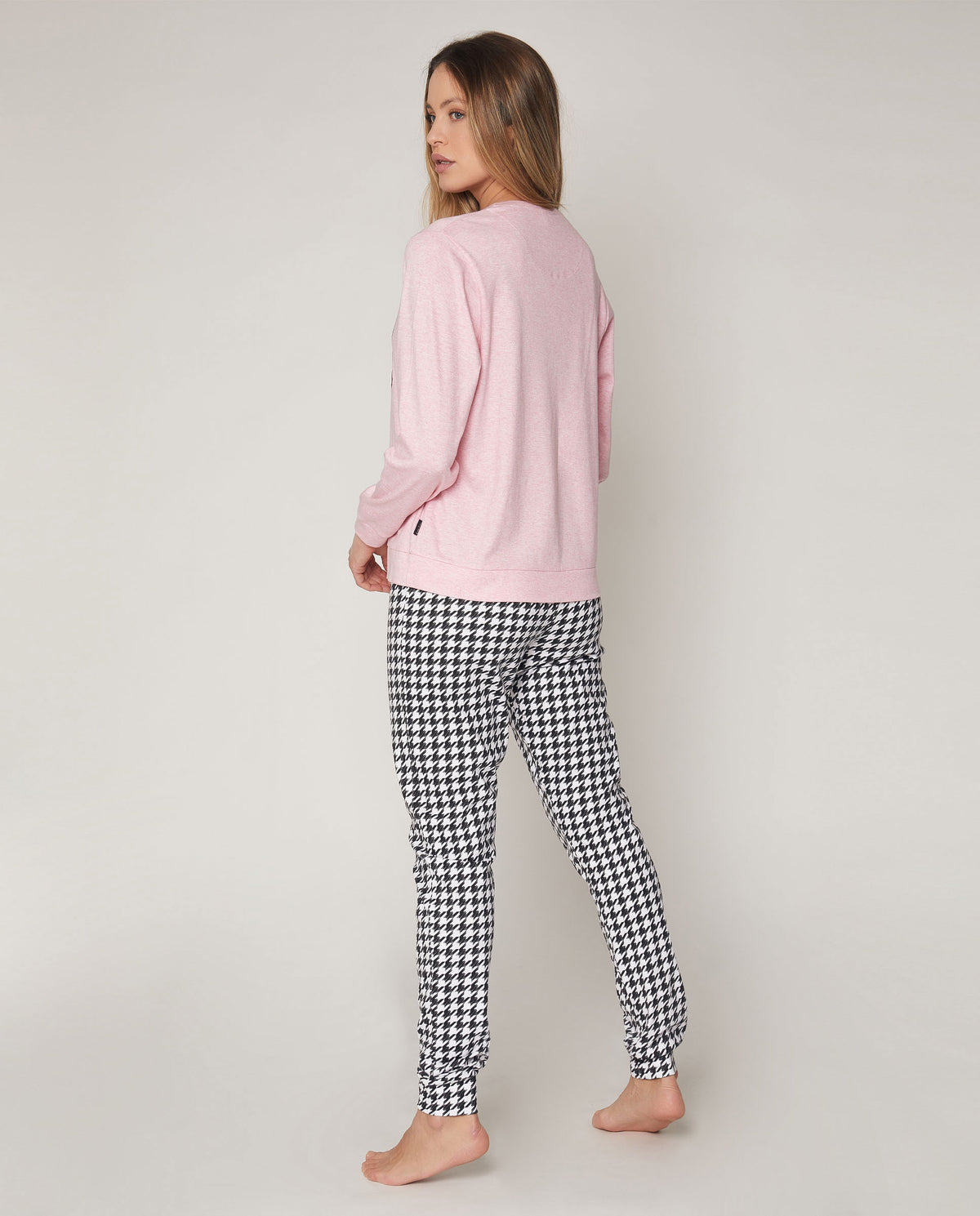 Pigiama donna caldo cotone cane Admas 55833 rosa