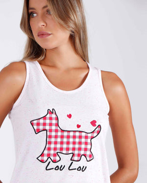 Pigiama donna canotta corto estivo Admas 55885 cotone fragola