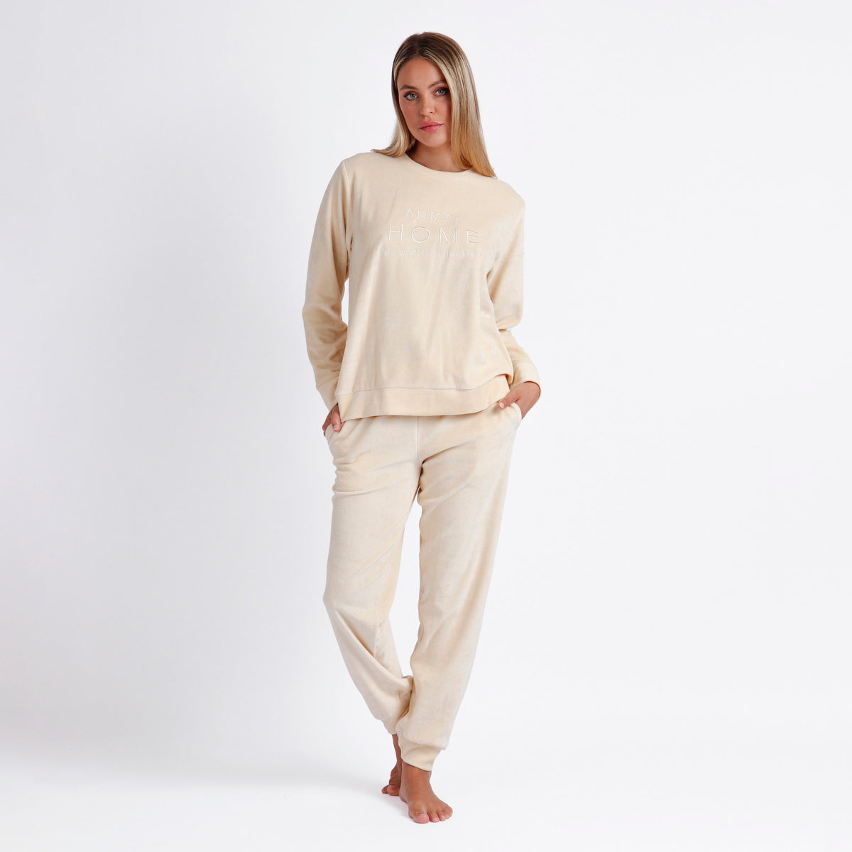 Pigiama donna invernale in vellutino Admas 56192