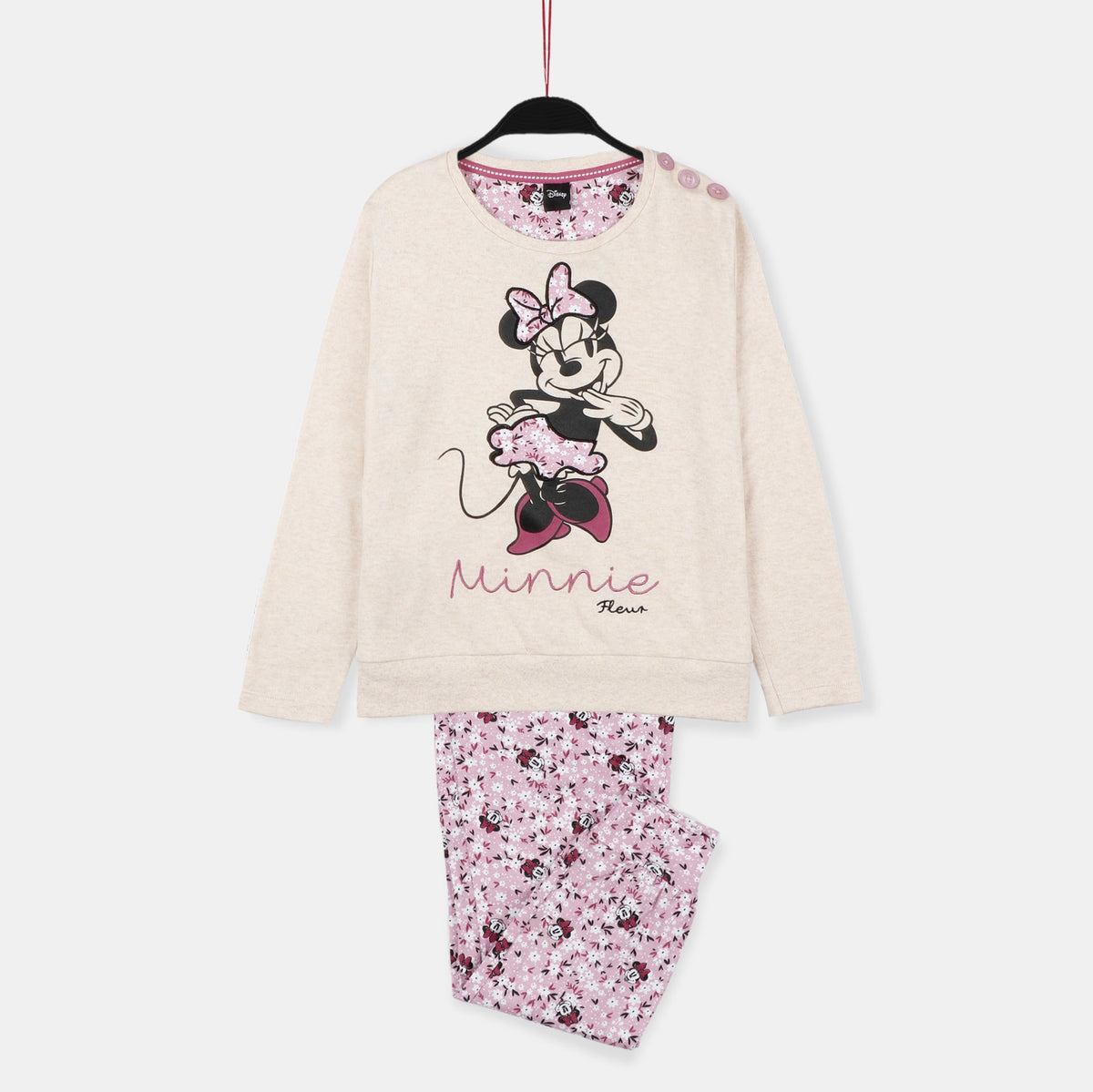 Pigiama bambina invernale Disney minnie 56462 caldo cotone