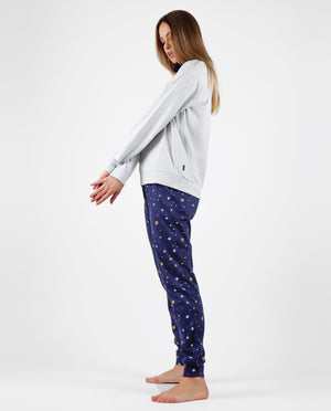 Pigiama donna invernale Santoro Gorjuss 56607 caldo cotone stelle